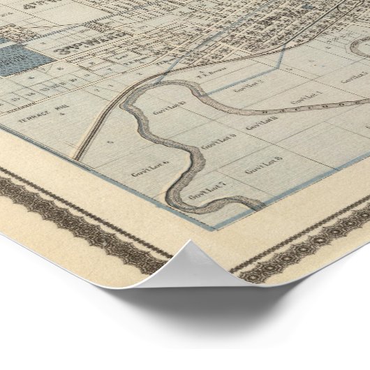 Poster Plan de Des Moines, comté de Polk, Iowa (Coin)