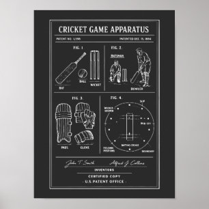 Poster plan de jeu de cricket