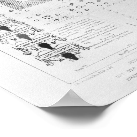 Poster Plan de la basilique Saint-Pierre (Coin)