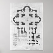 Poster Plan de la basilique Saint-Pierre (Devant)