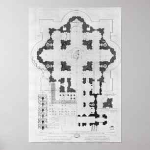 Poster Plan de la basilique Saint-Pierre
