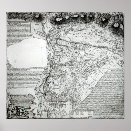 Poster Plan de la bataille de Minden (Devant)