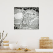 Poster Plan de la bataille de Minden (Cuisine)