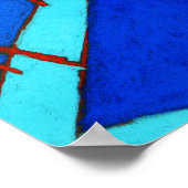 Poster Plan de la rue Cosmo en bleu (Coin)