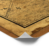 Poster Plan de la ville de Boston Map (1775) (Coin)