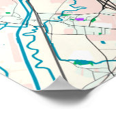 Poster Plan de la ville de Bruxelles, Belgique (Coin)