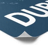 Poster Plan de la ville de Dublin Irlande Ligne Art Blue  (Coin)