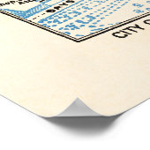 Poster Plan de la ville de Londres - Marylebone, Baker St (Coin)