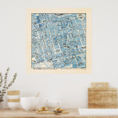 Poster Plan de la ville de Londres - Marylebone, Baker St (Cuisine)