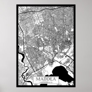 Poster Plan de la ville de Matola Mozambique