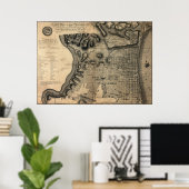 Poster Plan de la ville de Philadelphie - 1797 (Bureau à domicile)