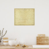 Poster Plan de l'Asie (Cuisine)