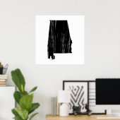 Poster Plan de l'État de l'Alabama en détresse (Bureau à domicile)