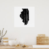 Poster Plan de l'État de l'Illinois en détresse (Cuisine)