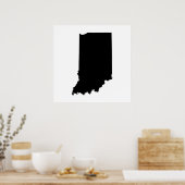 Poster Plan de l'État de l'Indiana (Cuisine)