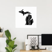 Poster Plan de l'État du Michigan en détresse (Bureau à domicile)