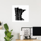 Poster Plan de l'État du Minnesota en détresse (Bureau à domicile)