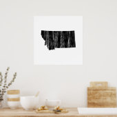 Poster Plan de l'État du Montana en détresse (Cuisine)