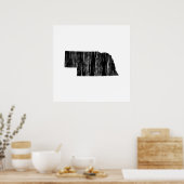 Poster Plan de l'État du Nebraska en détresse (Cuisine)