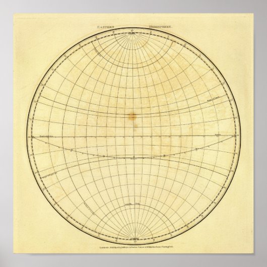 Poster Plan de l'hémisphère oriental (Devant)