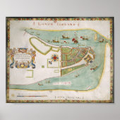 Poster Plan de Long Island New York 1664 (Devant)