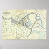 Poster Plan de Lucknow montrant les opérations (Devant)