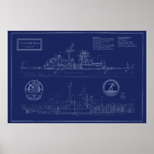 Poster Plan de l'USS Little Rock (Devant)