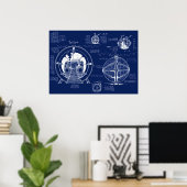 Poster Plan de machine à temps (Bureau à domicile)