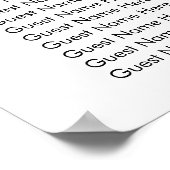 Poster plan de mariage à fleurs de roses rouges (Coin)