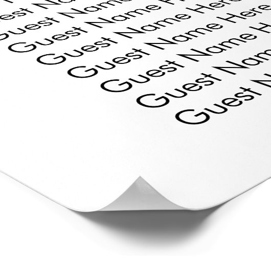 Poster plan de mariage à fleurs de roses rouges (Coin)