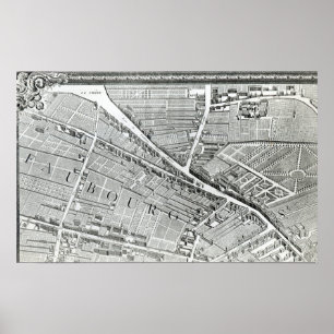 Poster Plan de Paris, connu sous le nom de 'Plan de