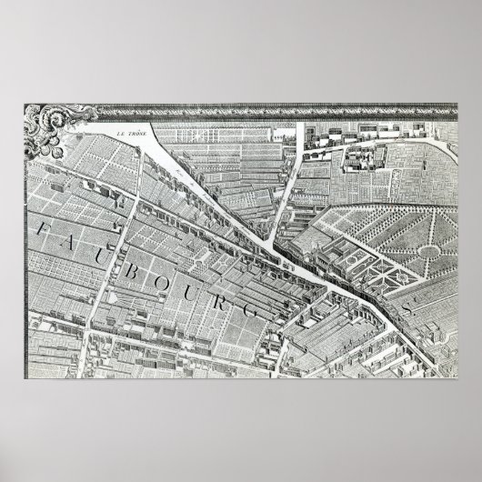 Poster Plan de Paris, connu sous le nom de Plan de Turgot (Devant)