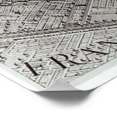 Poster Plan de Paris, connu sous le nom de Plan de Turgot (Coin)