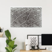 Poster Plan de Paris, connu sous le nom de Plan de Turgot (Bureau à domicile)