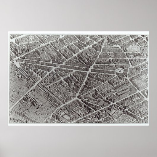 Poster Plan de Paris, connu sous le nom de Plan de Turgot (Devant)