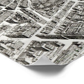 Poster Plan de Paris, connu sous le nom de Plan de Turgot (Coin)