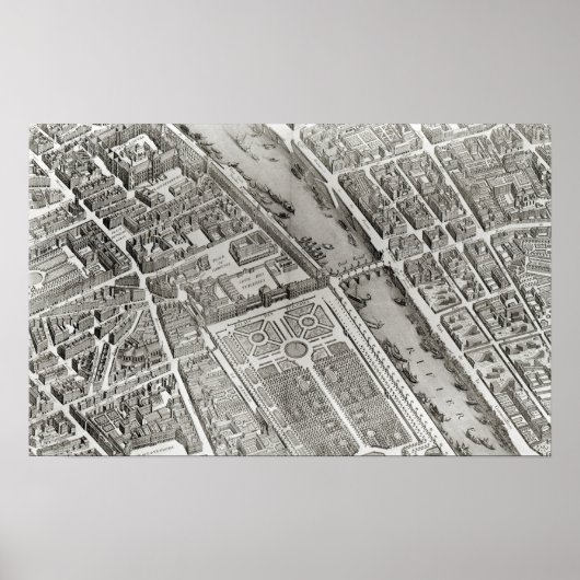 Poster Plan de Paris, connu sous le nom de Plan de Turgot (Devant)