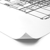 Poster Plan de profil du moteur Titanic (Coin)