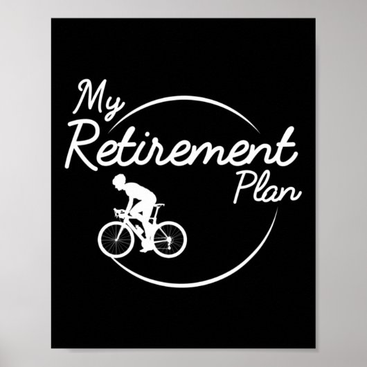 Poster Plan de retraite à vélo Cyclisme VTT (Devant)
