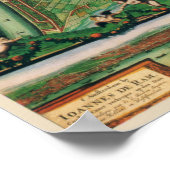 Poster Plan de rue antique du Londres, Angleterre du 17e  (Coin)