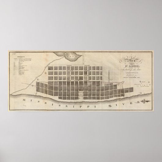 Poster Plan de Saint-Louis, Missouri (Devant)