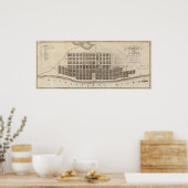 Poster Plan de Saint-Louis, Missouri (Cuisine)