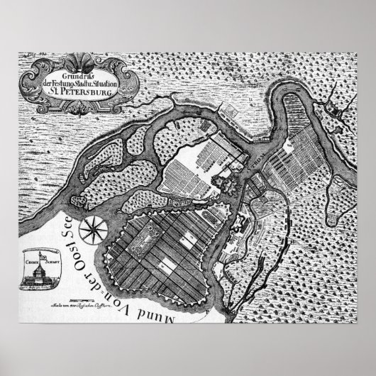 Poster Plan de Saint-Pétersbourg (Devant)