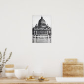 Poster Plan de Saint-Pierre, Rome, gravé par (Cuisine)
