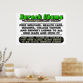 Poster Plan de sécurité frontalière d'Obama (Cuisine)