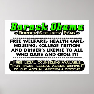 Poster Plan de sécurité frontalière d'Obama
