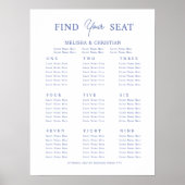 Poster Plan de siège 9 tables Mariage (Devant)
