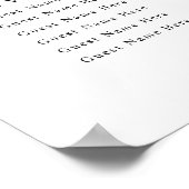 Poster Plan de siège 9 tables Mariage (Coin)