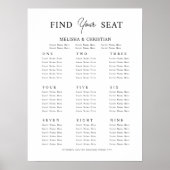 Poster Plan de siège 9 tables Mariage (Devant)