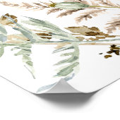 Poster Plan de siège de la douche à papillon Boho (Coin)